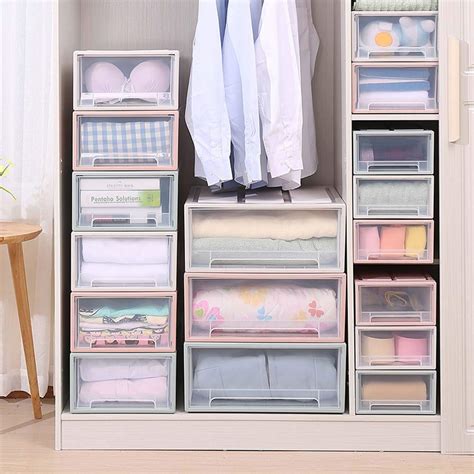 Wardrobe Storage Case Stacking Drawer Storage Box Multi Purpose