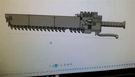 Warhammer 40K Sanguinus Chainsword 3D Model