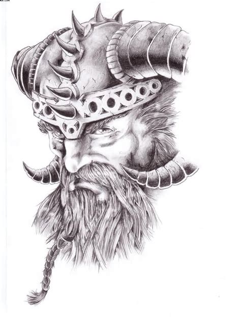 Warrior Viking Head Tattoo Design Viking Warrior Tattoos Warrior