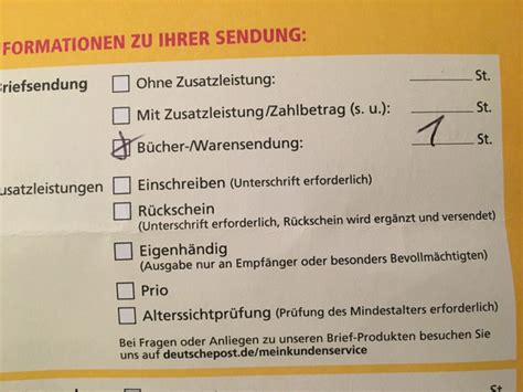 Was Kann In Einer Dhl Briefsendung B Cher Warensendung Sein Post Abholschein