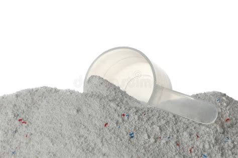 Washing Powder And Scoop Isolated On White Background Stock Image Image Of Sanitary Hygiene