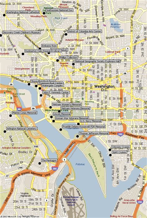 Washington Dc Map Free Printable Maps