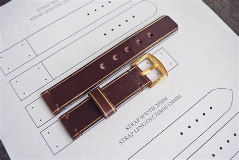 Watch Band Template Pattern Printable Pdf Leather Craft Etsy