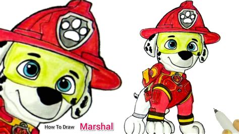 Watch Paw Patrol Movie Marshall The Fire Pup Rescue How To Draw