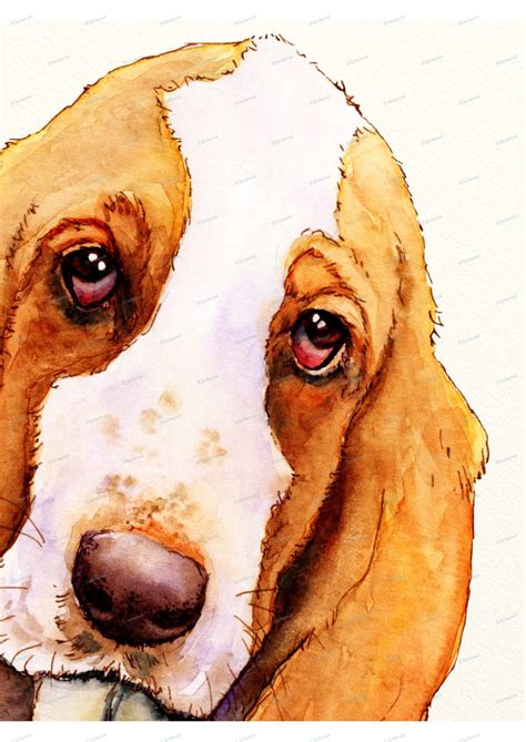 Watercolor Dog Printable Art Digital Download Animal Posters Nursery