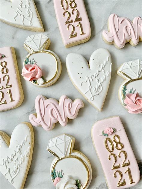 Wedding Decorated Sugar Cookies Wedding Favors Bridal Shower Cookies