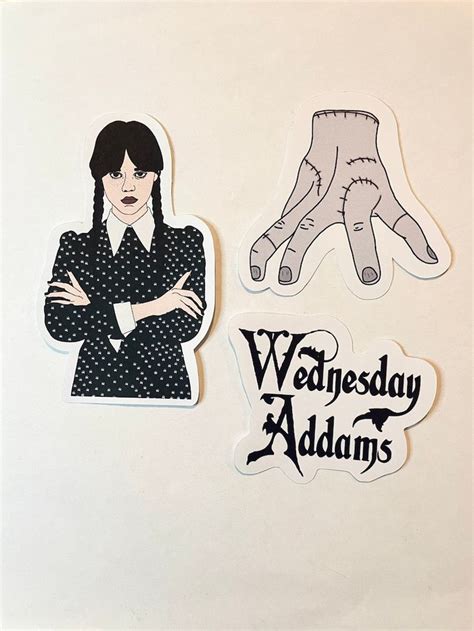 Wednesday Addams Stickers Thing The Addams Family Matte Etsy Canada