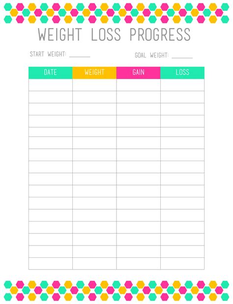 7 Ways to Create a Weight Loss Chart Printable