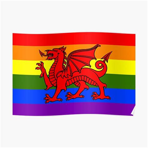 Welsh Gay Pride Flag Design Poster For Sale By Geekchictees Redbubble