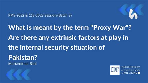 What Is Proxy War Factors Affecting The Internal Security