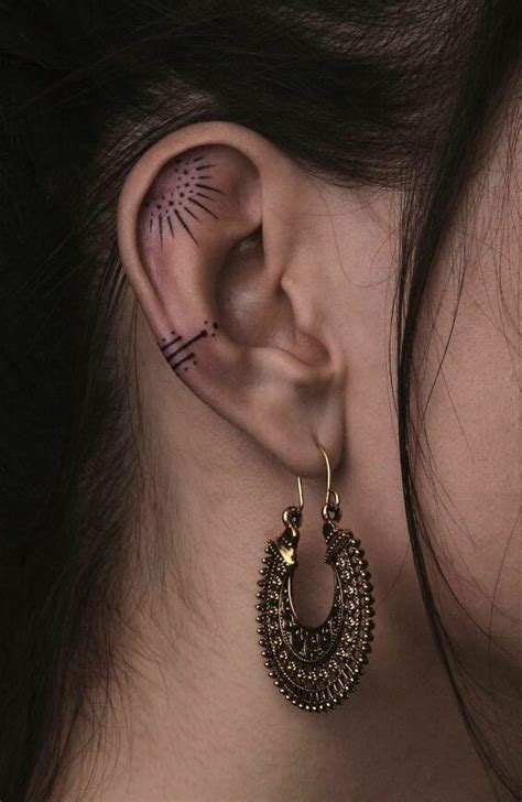 Whispered Ink 40 The Beauty Of Ear Tattoos Boho Inside Amp Ear Tattoos I Take You Wedding