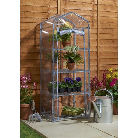 Wilko 4 Tier Mini Greenhouse Large Wilko