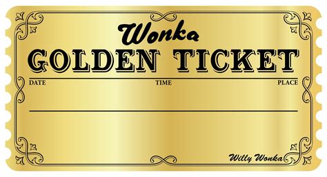 Willy Wonka Golden Ticket Template