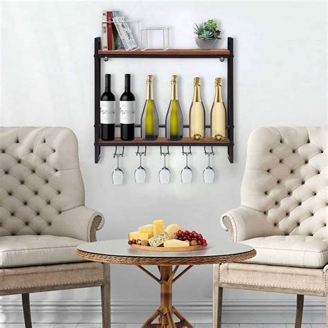 Wine Glass And Bottle Caddy Holder Rack Display Wine Glass Rack