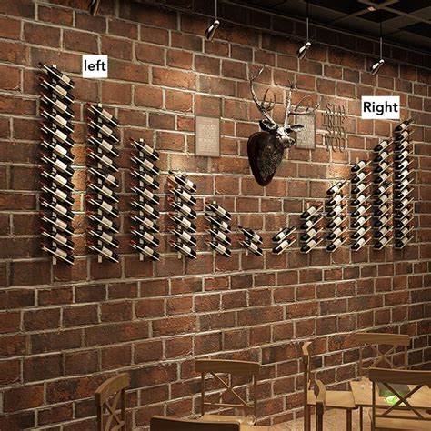 Wine Rack Metal Wall Wine Bottle Holder Mounted For Home Etsy