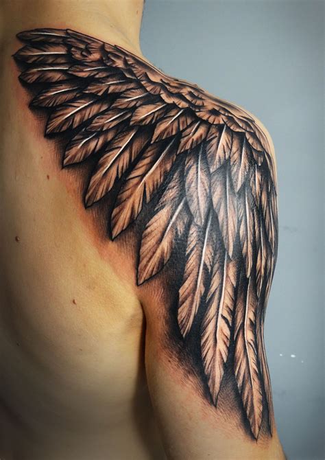 Wing Tattoo Back And Arm Wings Tattoo Wing Tattoos On Back Wing