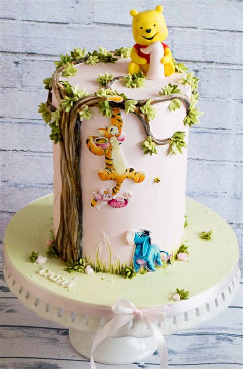 Winnie The Pooh Cakes For Baby Showers Kara S Party Ideas Rustic Chic