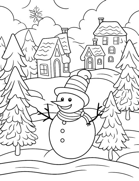 Winter Wonderland Printable Coloring Pages Amp Book For Kids