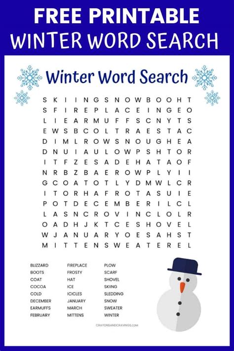 5 Winter Word Search Puzzles to Print Now