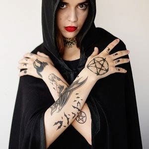 Witchcraft Tattoo Witch Tattoos Wiccan Tattoo Demon Tattoo Red Eye Etsy