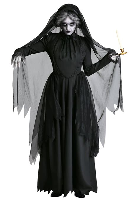 Women S Lady In Black Ghost Costume