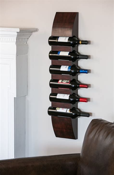 Wood Wine Bottle Holder Rack Wall Mount 6 Bottle 3Ft 746851410468 Ebay