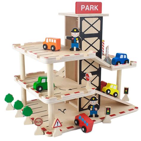 Wooden Wonders Downtown Deluxe Parking Garage Diy Cardboard Wooden