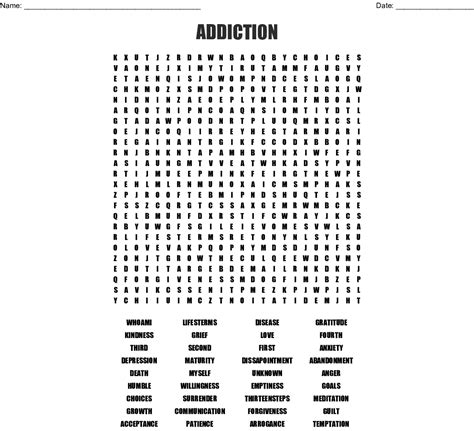 Word Search Addict Printable