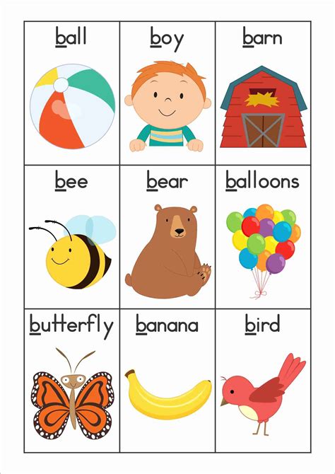 Words with I and B for Kids and Adults