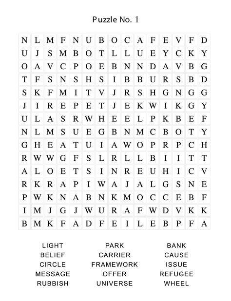 5 Free Wordsearch PDF Printables to Download