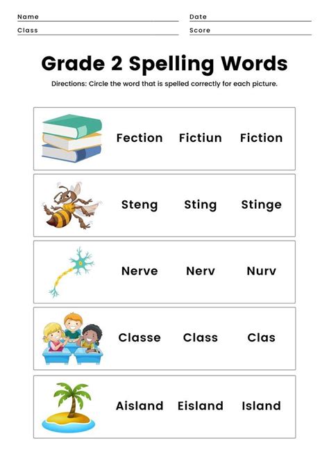 Worksheet For Grade 2 English