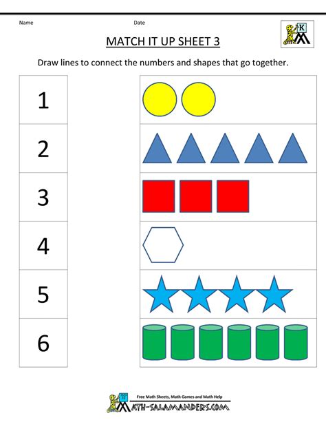 Worksheet Math For Kindergarten 1