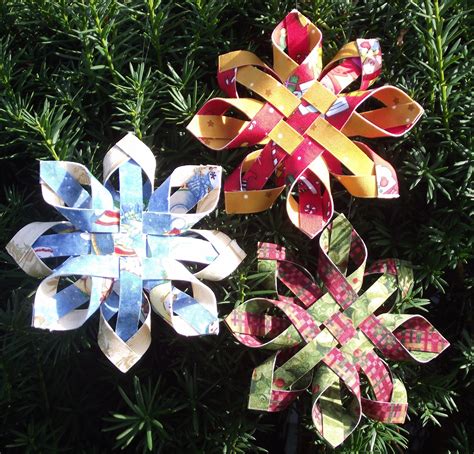 Woven Snowflake Paper Christmas Ornaments Christmas Paper 3D Paper