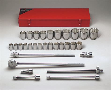 Wright Tool Socket Wrench Set Socket Size Range 7 8 In To 2 3 8 In