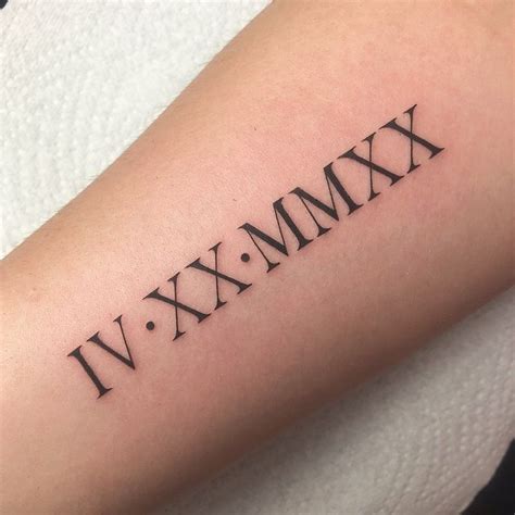 Xxmmxx Roman Numerals Tattoo