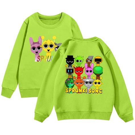 Xyxonk Sprunkis Graphic Sweatshirt For Girls Kids 10 12 Years Long Sleeve Sprunkis Game