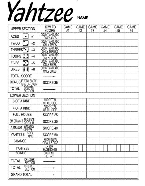 5 Free Yahtzee Printables to Spice Up Game Night