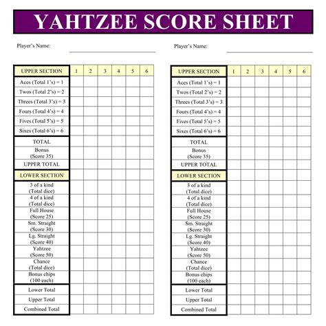 Get Free Yahtzee Score Sheets to Print Now