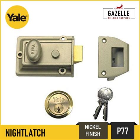 Yale Traditional Night Latch Nightlatch Metallic Gray Body Nickel Finish P77 Lazada Ph