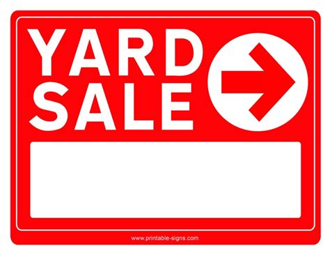 Yard Sale Printable Signs Archives Printable Signs