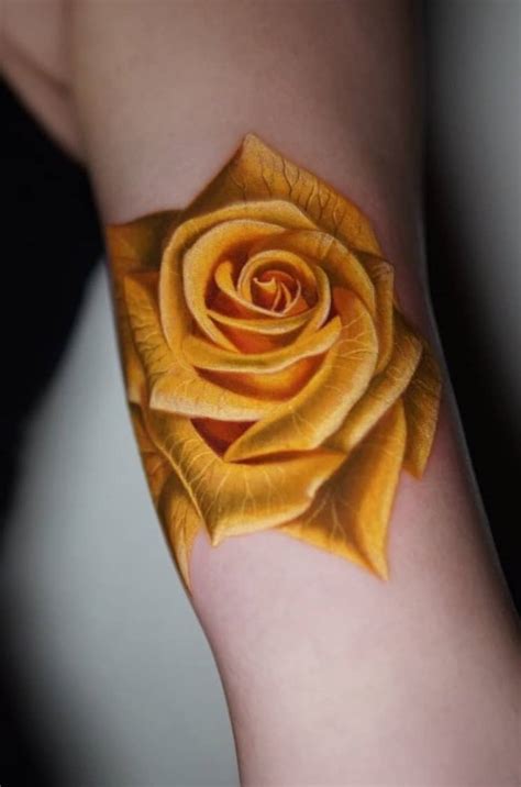 10 Yellow Rose Tattoo Designs with Deep Symbolism