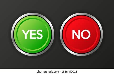 Yes No Button Approved Rejected Positive Stock Vector Royalty Free