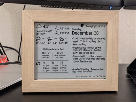 Yet Another Raspberry Pi E Ink Display But With A Web App For Extra Display Options R