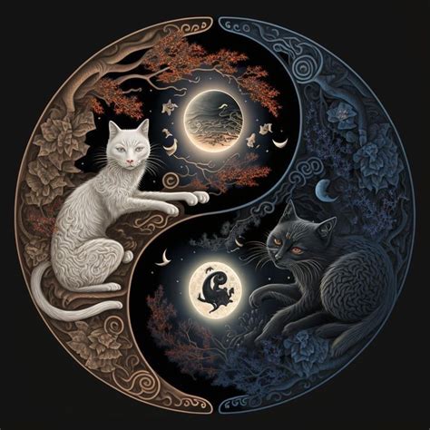 Yin Yang Cats By Steff00 Coolcattreehouse Arte Yin Yang Ying Y Yang Yin Yang Art Ying Yang