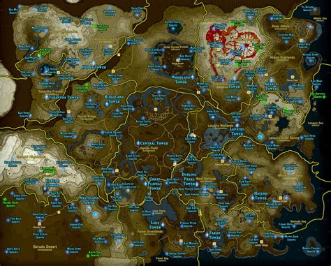 5 Essential Locations on Zelda Breath Map