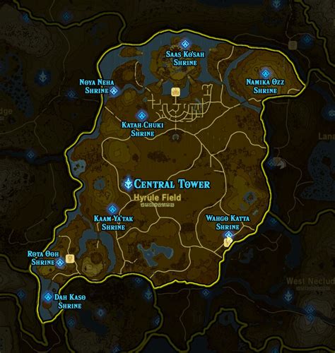 Zelda Breath Of The Wild Shrine Maps And Locations Zelda Breath