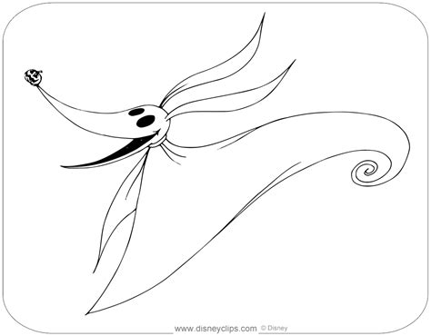 Zero Nightmare Before Christmas Coloring Pages